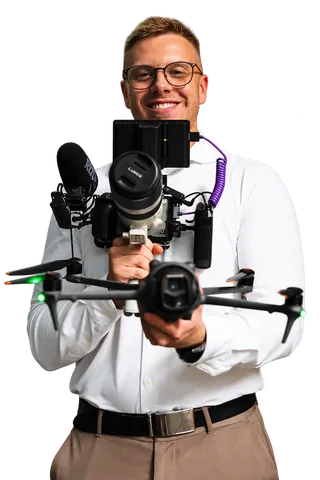 Burdstudios-Teammitglied 1 bei einer Videoproduktion