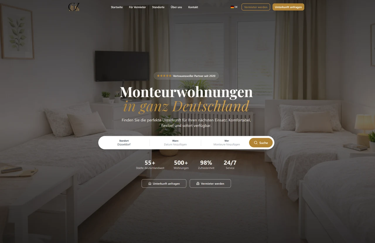 Website-Vorschau: cv-accommodation-monteurzimmer.de
